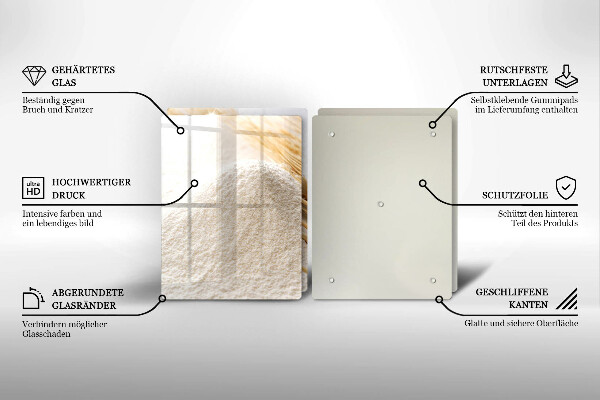 Skyddsplatta för spis Mjöl och ax av säd