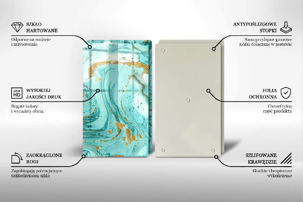 Skydd för spis Blå abstraktion