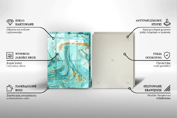Skydd för spis Blå abstraktion