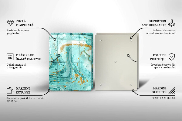 Skydd för spis Blå abstraktion