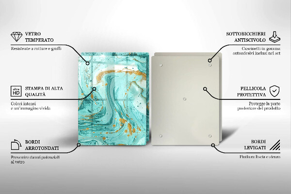 Skydd för spis Blå abstraktion