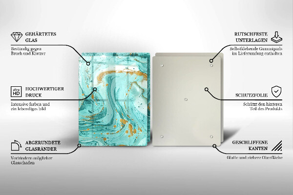 Skydd för spis Blå abstraktion