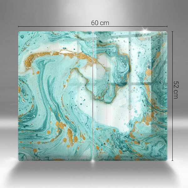 Skydd för spis Blå abstraktion