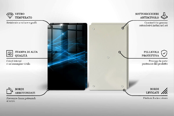 Kokkärlskydd Abstrakt blå rök