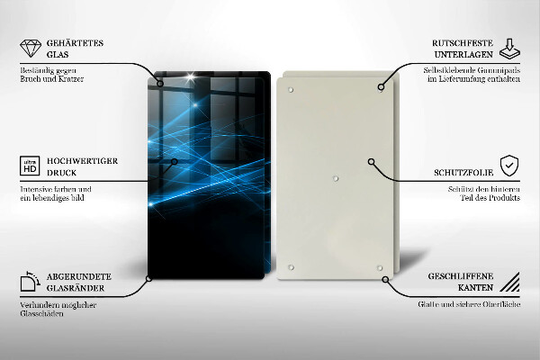 Kokkärlskydd Abstrakt blå rök