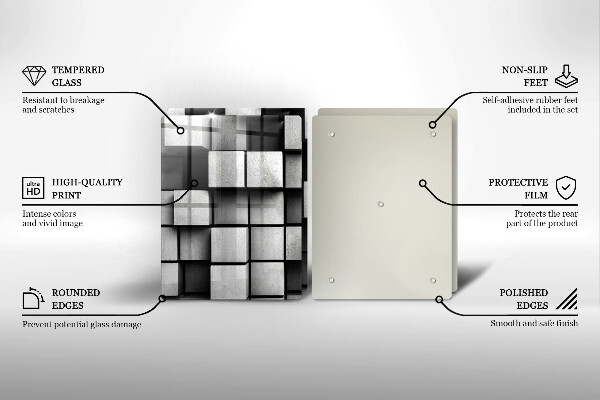 Glashällskydd Abstraktion 3D rutor