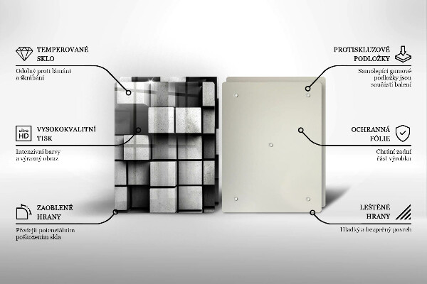 Glashällskydd Abstraktion 3D rutor