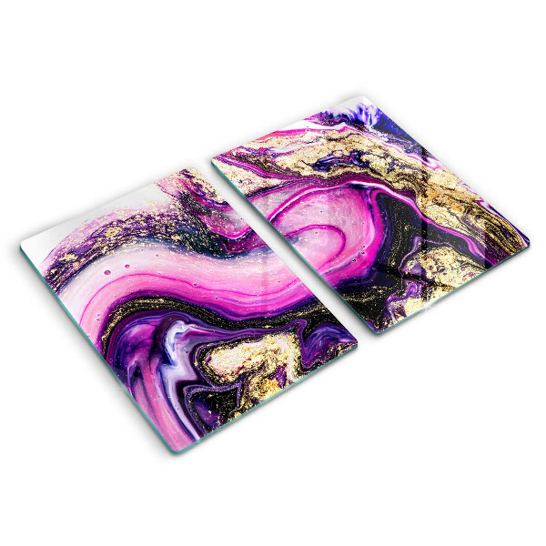 Skyddsplatta för spis Abstrakt design guld