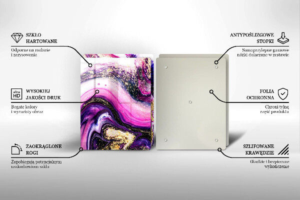 Skyddsplatta för spis Abstrakt design guld