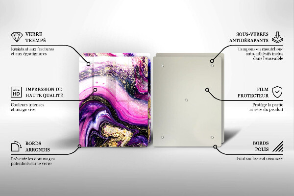 Skyddsplatta för spis Abstrakt design guld