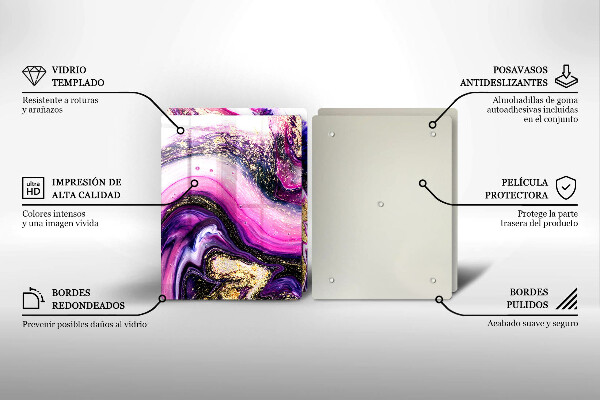 Skyddsplatta för spis Abstrakt design guld