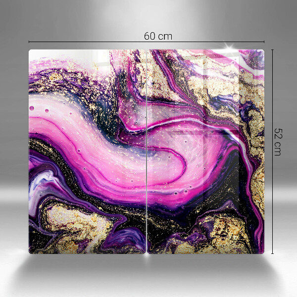 Skyddsplatta för spis Abstrakt design guld