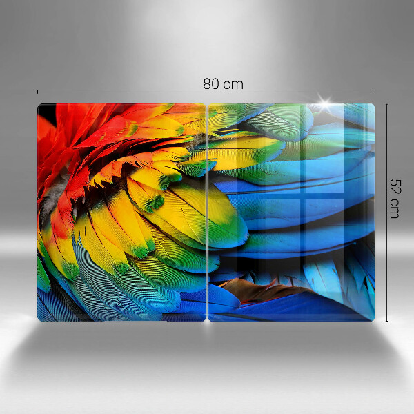 Kokkärlskydd Färgglada papegojfjädrar