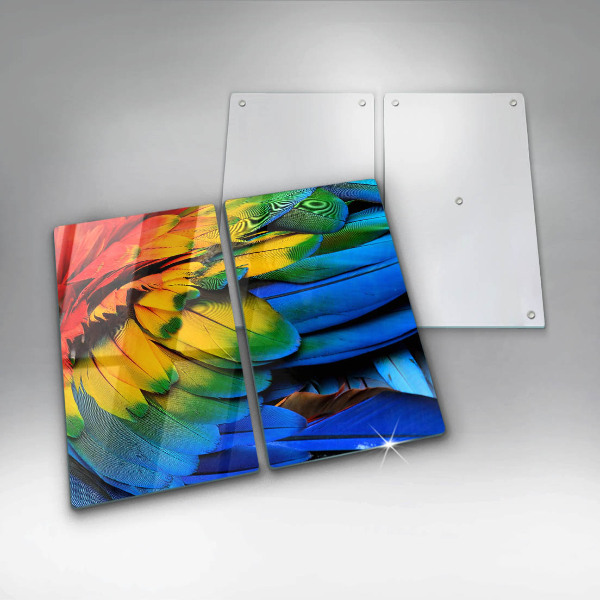 Kokkärlskydd Färgglada papegojfjädrar