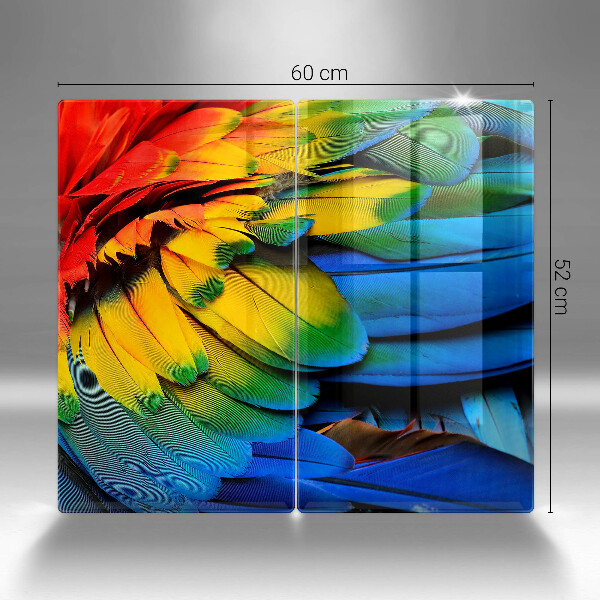 Kokkärlskydd Färgglada papegojfjädrar