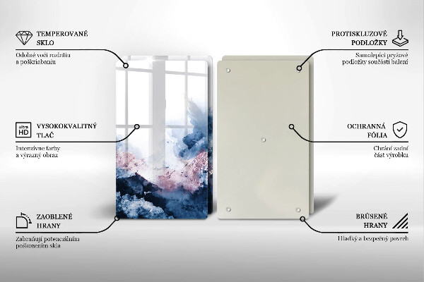 Skydd för spis Abstrakt målade berg