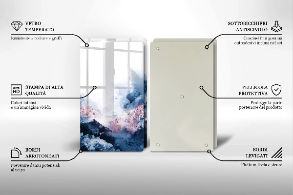 Skydd för spis Abstrakt målade berg
