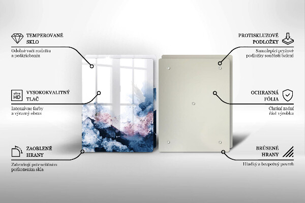 Skydd för spis Abstrakt målade berg