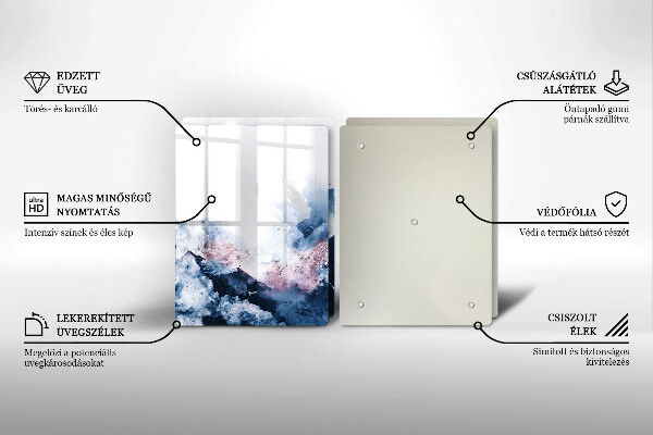 Skydd för spis Abstrakt målade berg