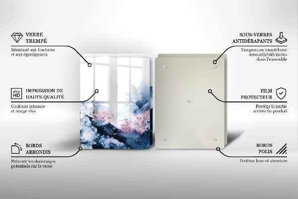 Skydd för spis Abstrakt målade berg