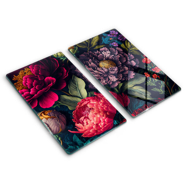 Skydd för spis Vackra blommor