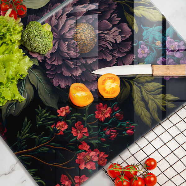 Skydd för spis Vackra blommor