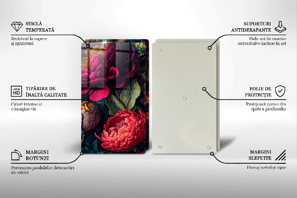 Skydd för spis Vackra blommor