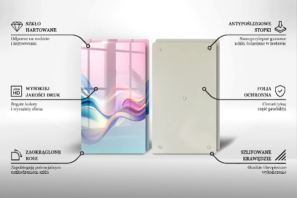 Skyddsplatta för spis Pastell abstraktion