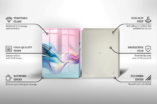 Skyddsplatta för spis Pastell abstraktion