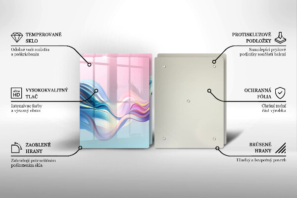 Skyddsplatta för spis Pastell abstraktion