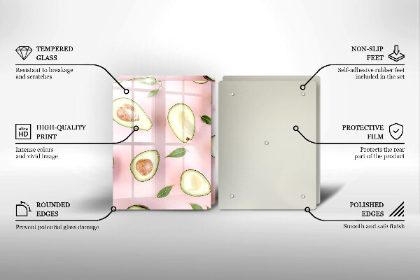 Kokkärlskydd Avokado mönster