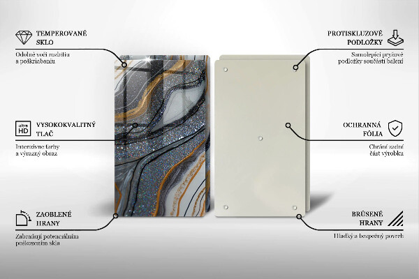 Skydd för induktionsspis sten med guld