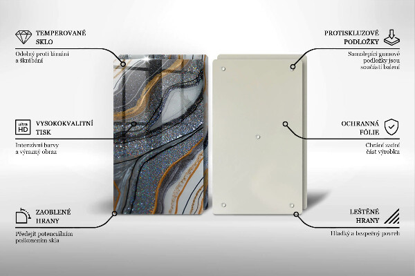 Skydd för induktionsspis sten med guld