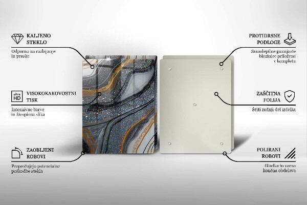 Skydd för induktionsspis sten med guld