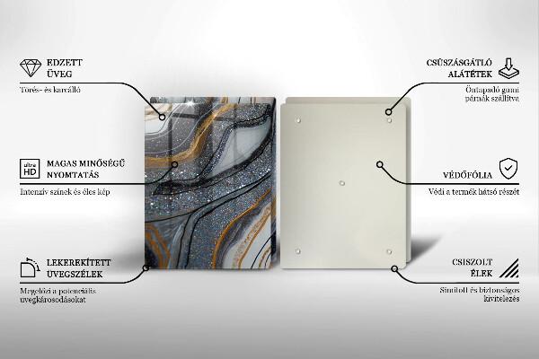 Skydd för induktionsspis sten med guld