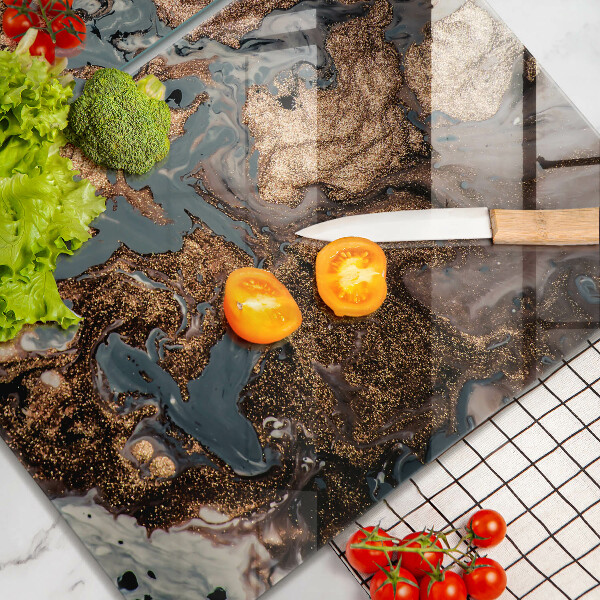 Skydd för spis Gyllene stenstruktur