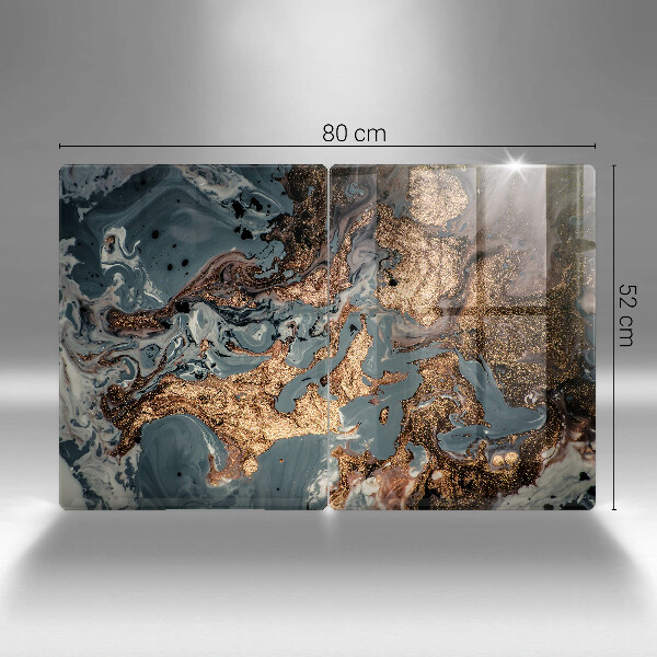 Skydd för spis Gyllene stenstruktur