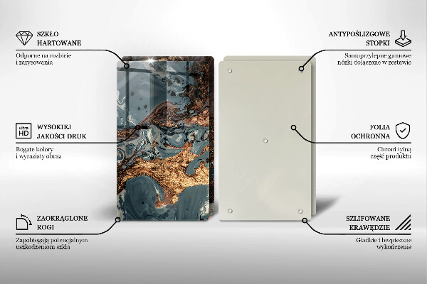 Skydd för spis Gyllene stenstruktur