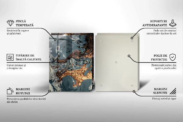 Skydd för spis Gyllene stenstruktur