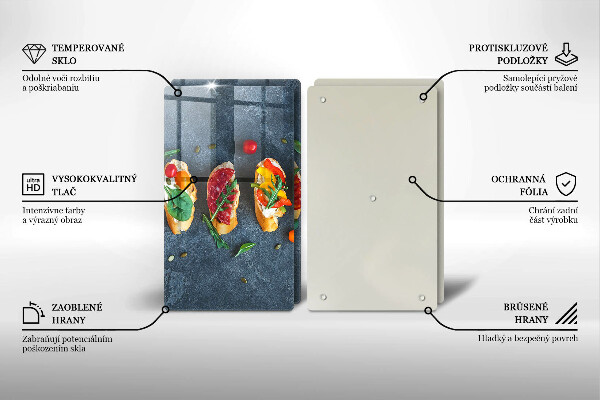 Skydd för spis Färgglada smörgåsar