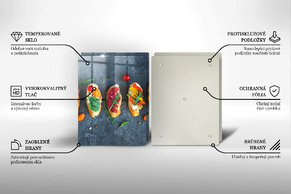 Skydd för spis Färgglada smörgåsar