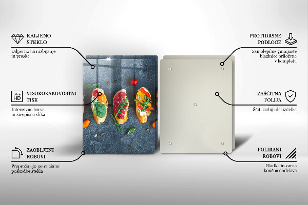 Skydd för spis Färgglada smörgåsar