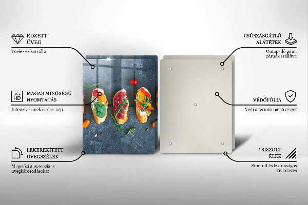 Skydd för spis Färgglada smörgåsar