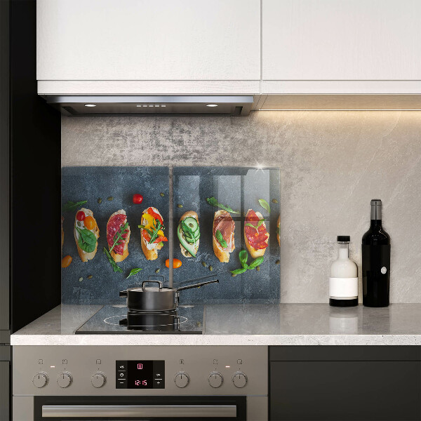 Skydd för spis Färgglada smörgåsar