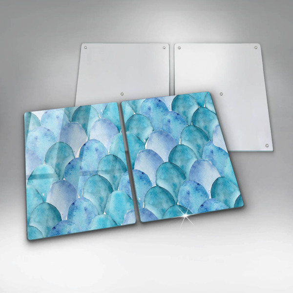 Skyddsplatta för spis Akvarell skalor