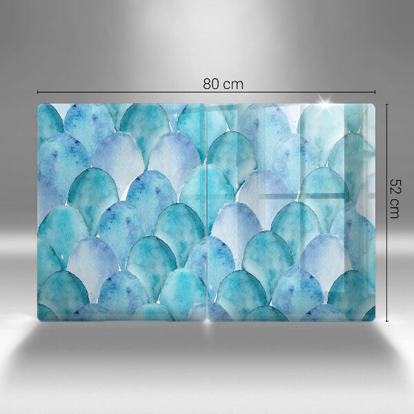 Skyddsplatta för spis Akvarell skalor