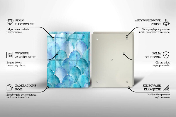 Skyddsplatta för spis Akvarell skalor