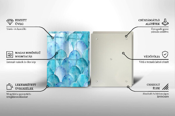 Skyddsplatta för spis Akvarell skalor