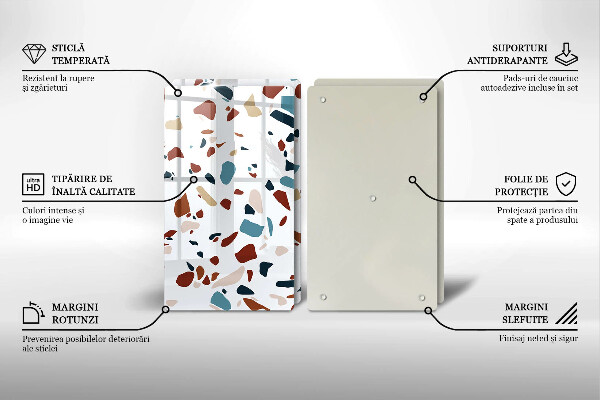 Skyddsplatta för spis Dekorativ sten