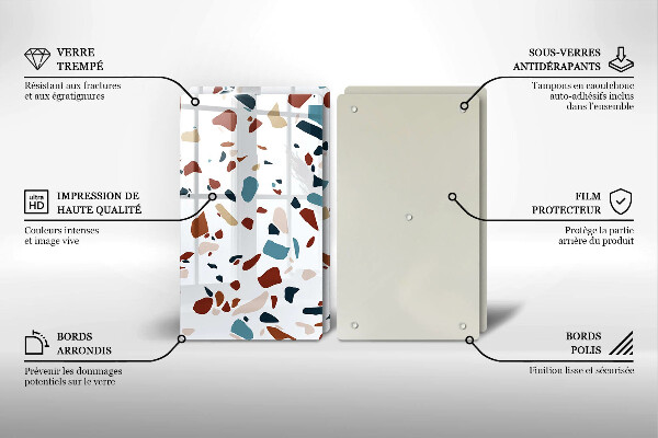 Skyddsplatta för spis Dekorativ sten